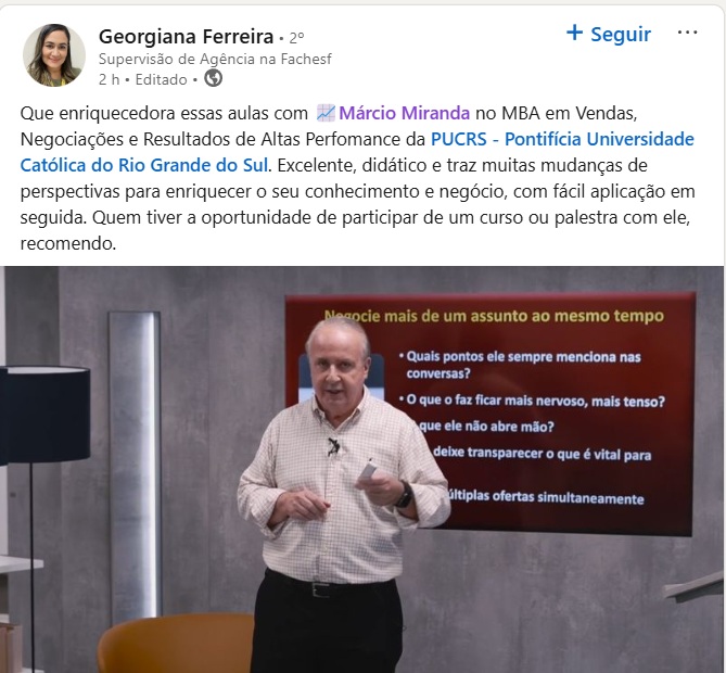 Mentor Márcio Miranda | Vendas e Negociação